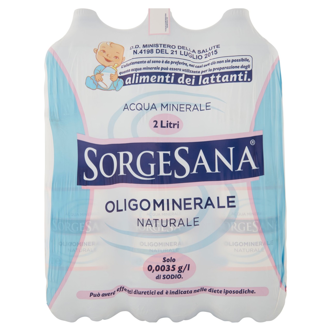 Sorgesana Acqua Minerale Oligominerale Naturale 6 x 2 l - BEVANDE -  Supermercati Gecop