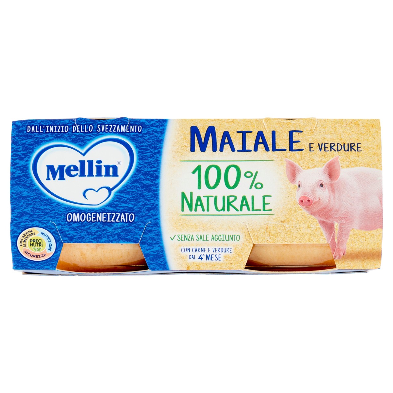 Mellin Maiale e Verdure 100% Naturale Omogeneizzato 2 x 80 g - Dispensa -  Supermercati Gecop