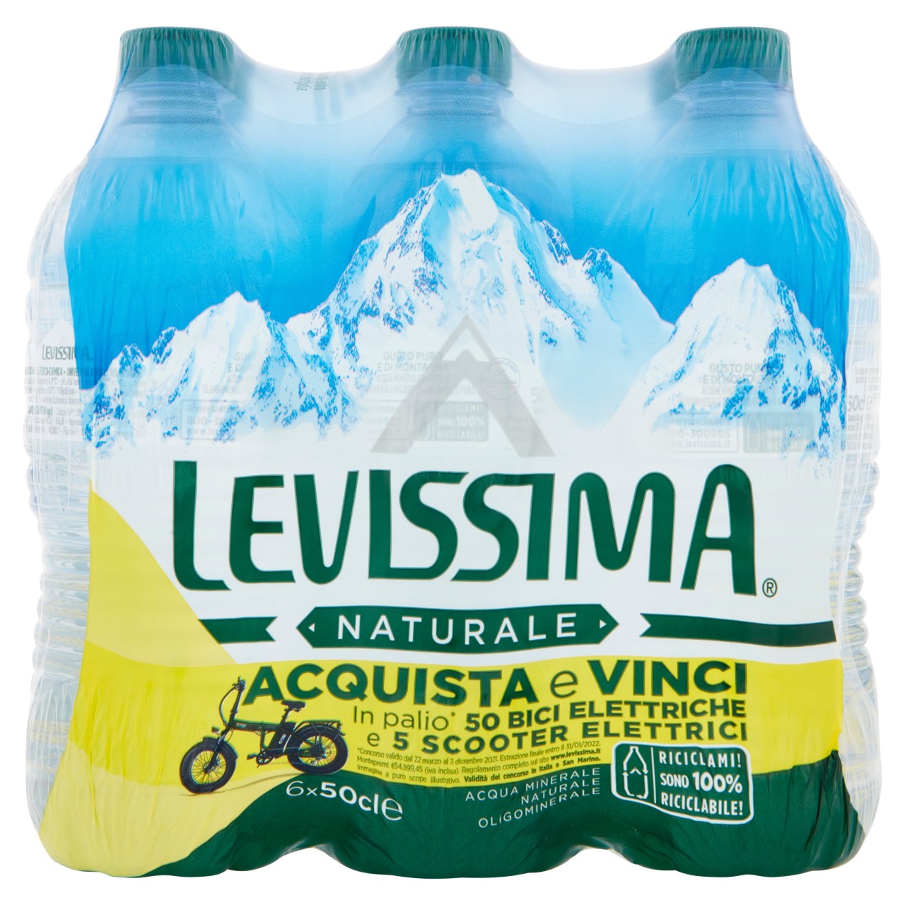 LEVISSIMA, Acqua Minerale Naturale Oligominerale 50 cl x 6