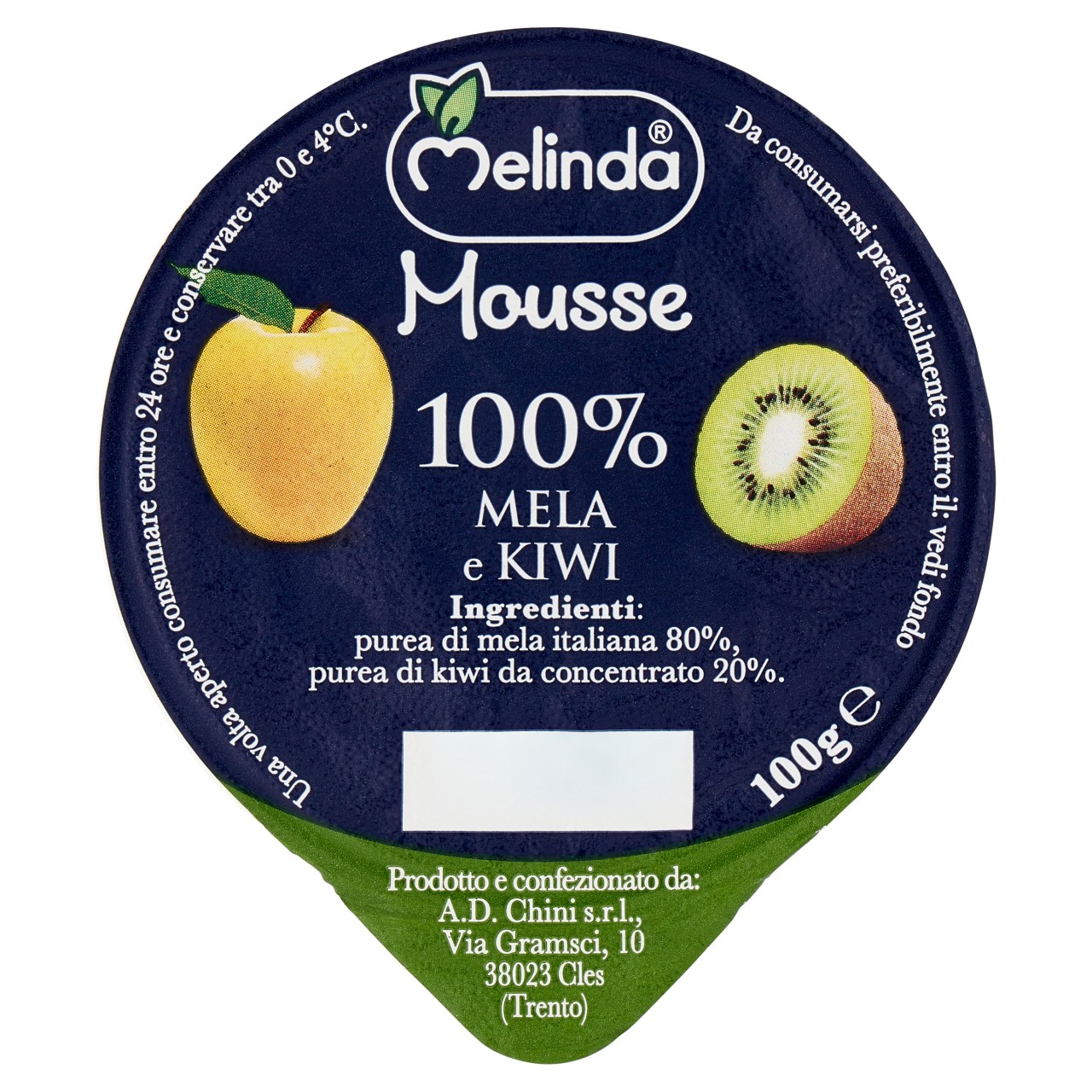 Melinda Mousse 100% Mela e Kiwi 100 g