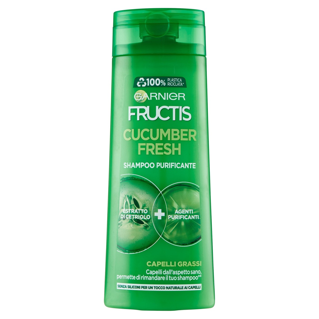 Garnier Shampoo Fructis Pure Non Stop Cucumber Fresh, Ideale per Capelli Grassi, 250 ml