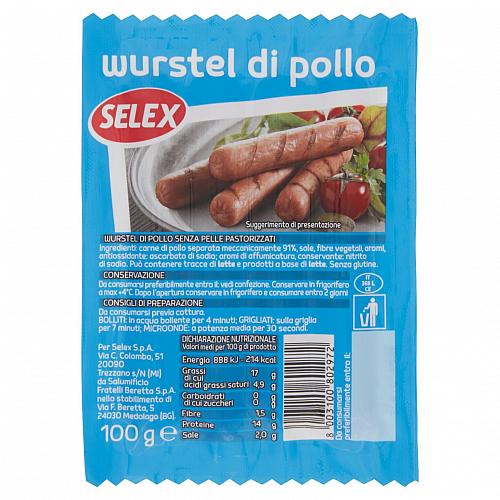 SELEX WURSTEL POLLO X 4 GR.100