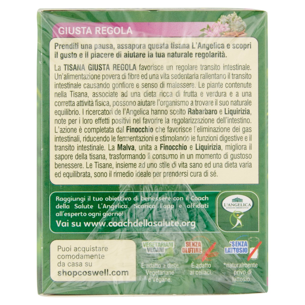 L'Angelica Nutraceutica le Tisane Giusta Regola 20 Filtri 40 g - Dispensa -  Supermercati Gecop