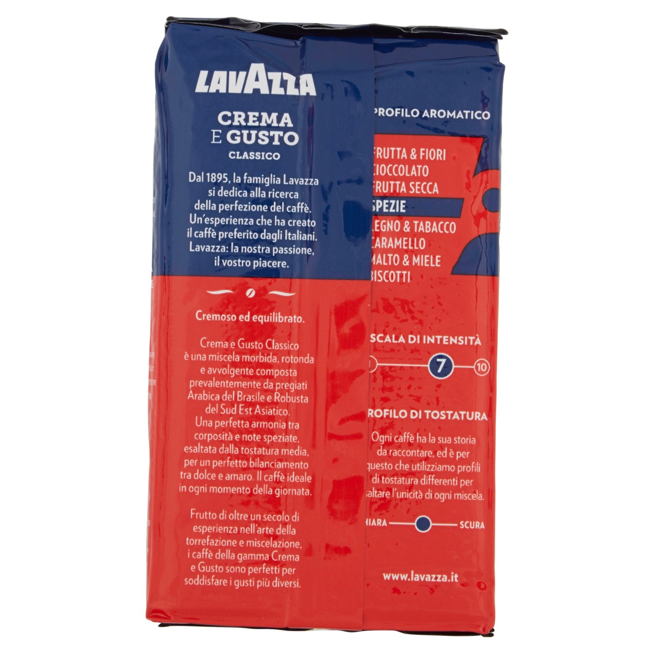 Lavazza Caffè Macinato Crema e Gusto Forte, 2 x 250g • Spaccio Italia.  Negozio alimentari online prodotti a basso costo