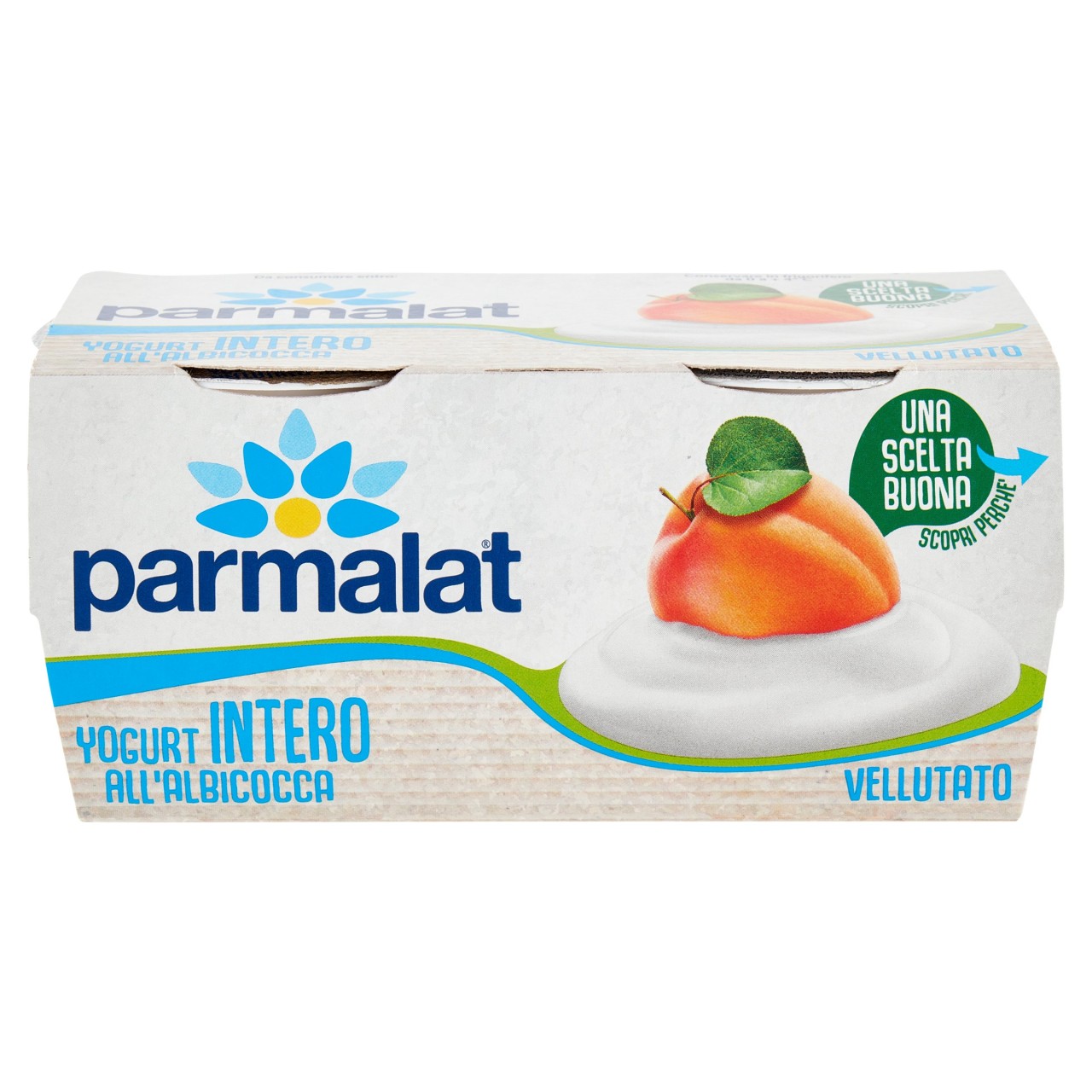 parmalat Yogurt Intero all'Albicocca Vellutato 2 x 125 g