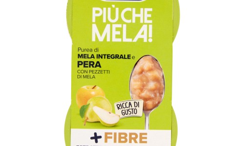 Melinda Più che mela! Purea di Mela Integrale e Pera con Pezzetti di Mela 2 x 100 g
