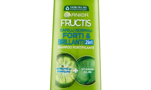 Garnier Shampoo Fructis Capelli Normali 2in1, Capelli Forti e Brillanti, 250 ml