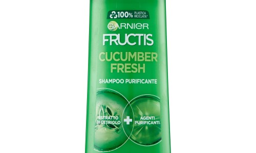 Garnier Shampoo Fructis Pure Non Stop Cucumber Fresh, Ideale per Capelli Grassi, 250 ml