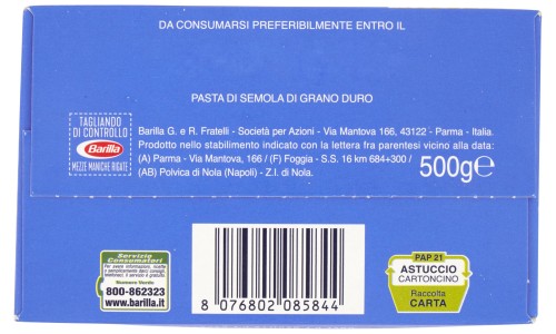 Barilla Mezze Maniche Rigate n.84 500 g